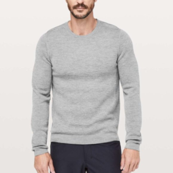 lululemon athletica Other - Lululemon Alpine Air Merino Wool Crew Heathered Core Medium Grey Sweater